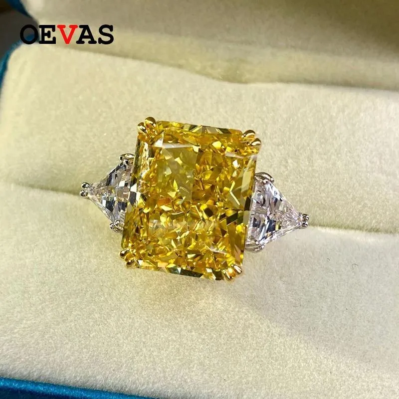 100% 925 Sterling Silver Luxury 13*16mm Topaz High Carbon