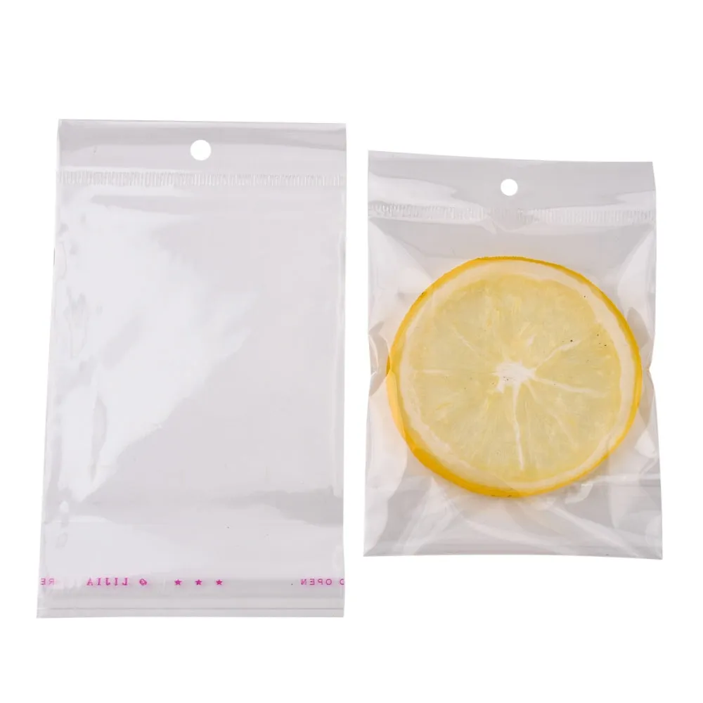 1000 pc OPP Cellophane Bags, Rectangle, Clear, 15.5x9cm, Unilateral Thickness: 0.035mm, Inner Measure: 10.5x9cm
