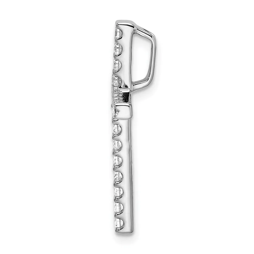 10K White Gold Lab Grown Diamond Cross Pendant (0.52ct, VS, G-H)