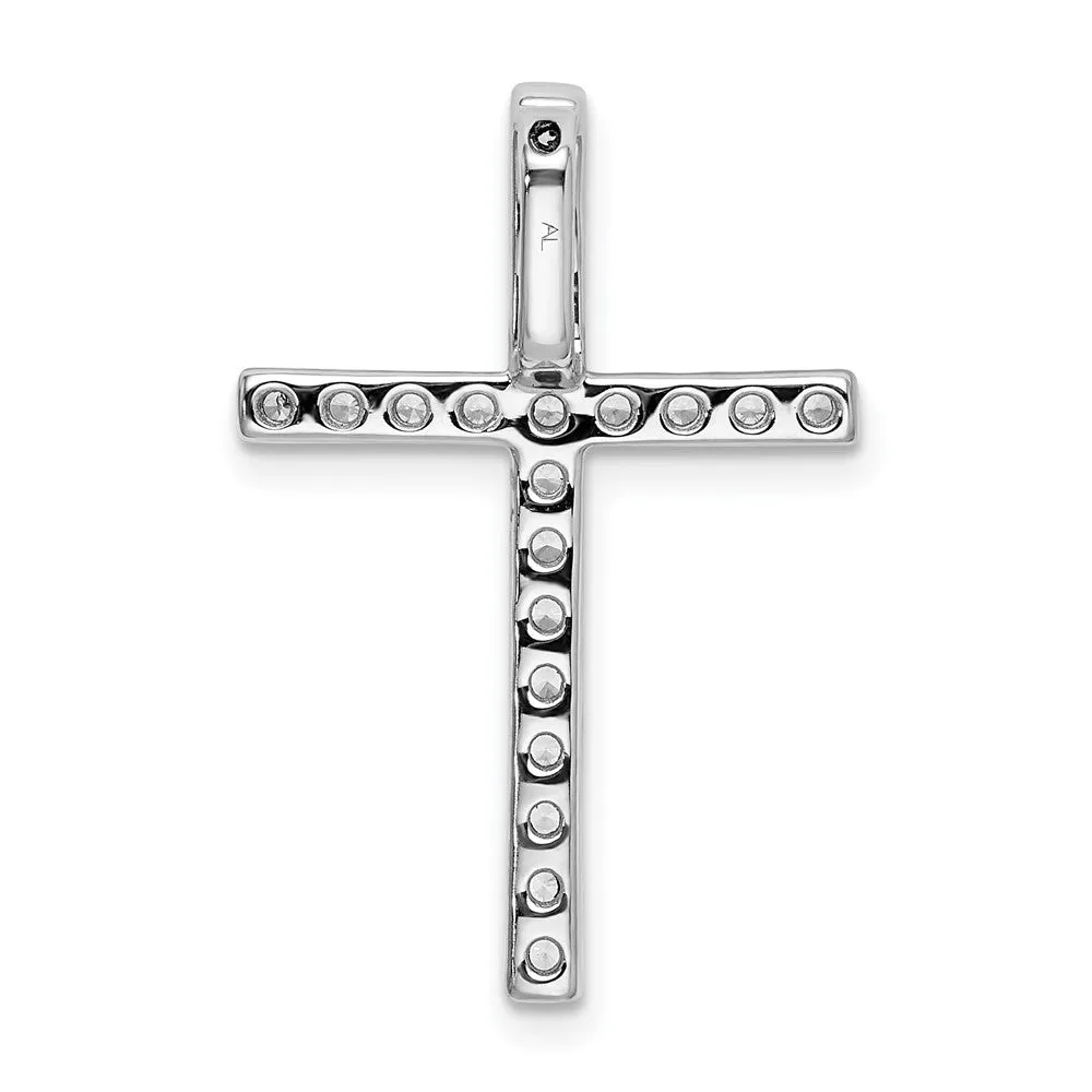10K White Gold Lab Grown Diamond Cross Pendant (0.52ct, VS, G-H)
