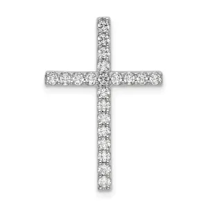 10K White Gold Lab Grown Diamond Cross Pendant (0.52ct, VS, G-H)
