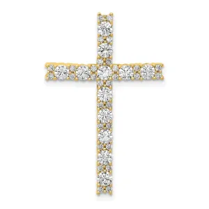 10K Yellow Gold Lab Grown Diamond Latin Cross Pendant (1ct, VS, G-H)