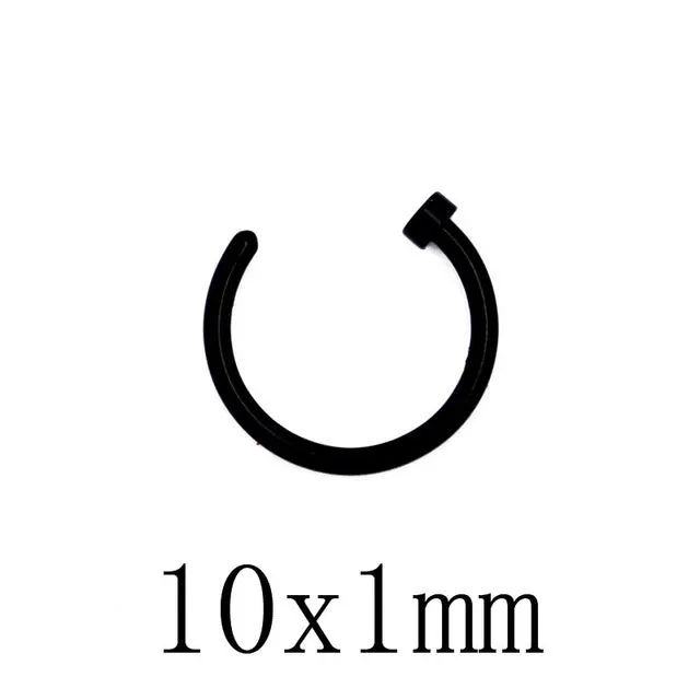 10pcs Titanium Hoop Nose Rings Clip