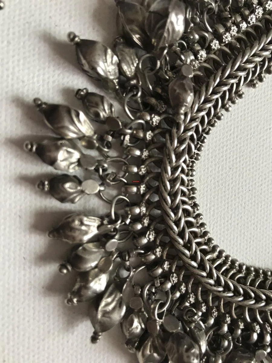 1201 SOLD Old Silver Anklets Payal Jewelry