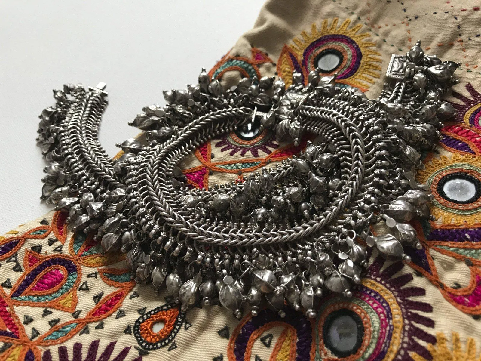 1201 SOLD Old Silver Anklets Payal Jewelry