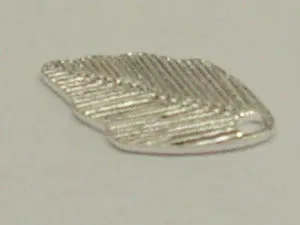 12mm Leaf w. Hole Charm (25) - Silver