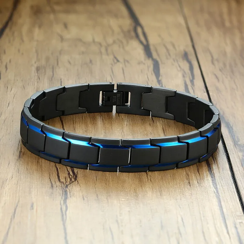 12mm Men Bracelets Stainless Steel Link Chain Bracelets