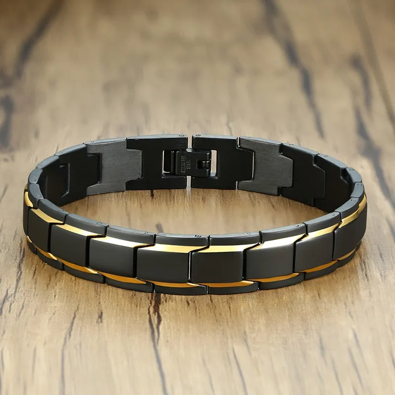 12mm Men Bracelets Stainless Steel Link Chain Bracelets