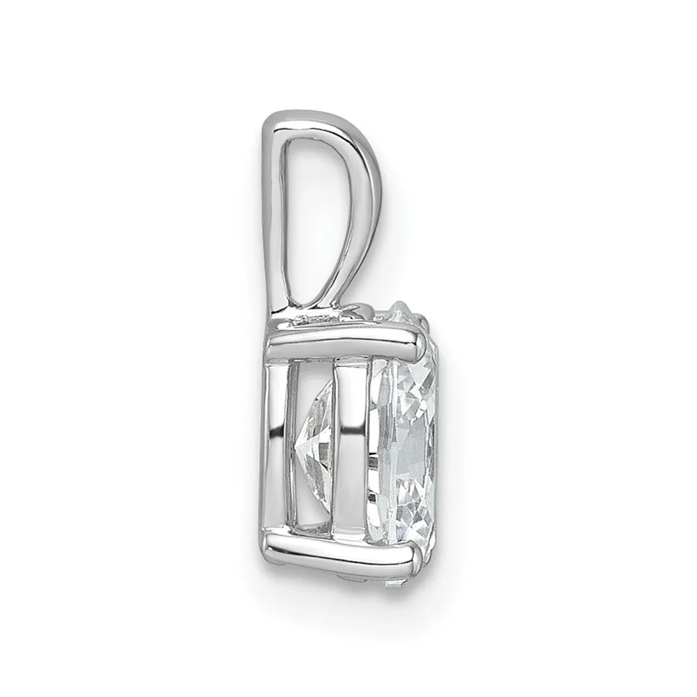 14k Gold 1 Ct Lab Grown Diamond Oval Pendant