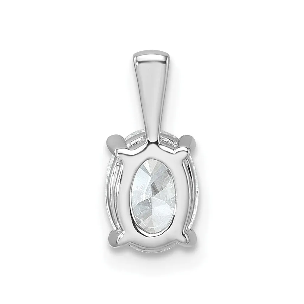 14k Gold 1 Ct Lab Grown Diamond Oval Pendant