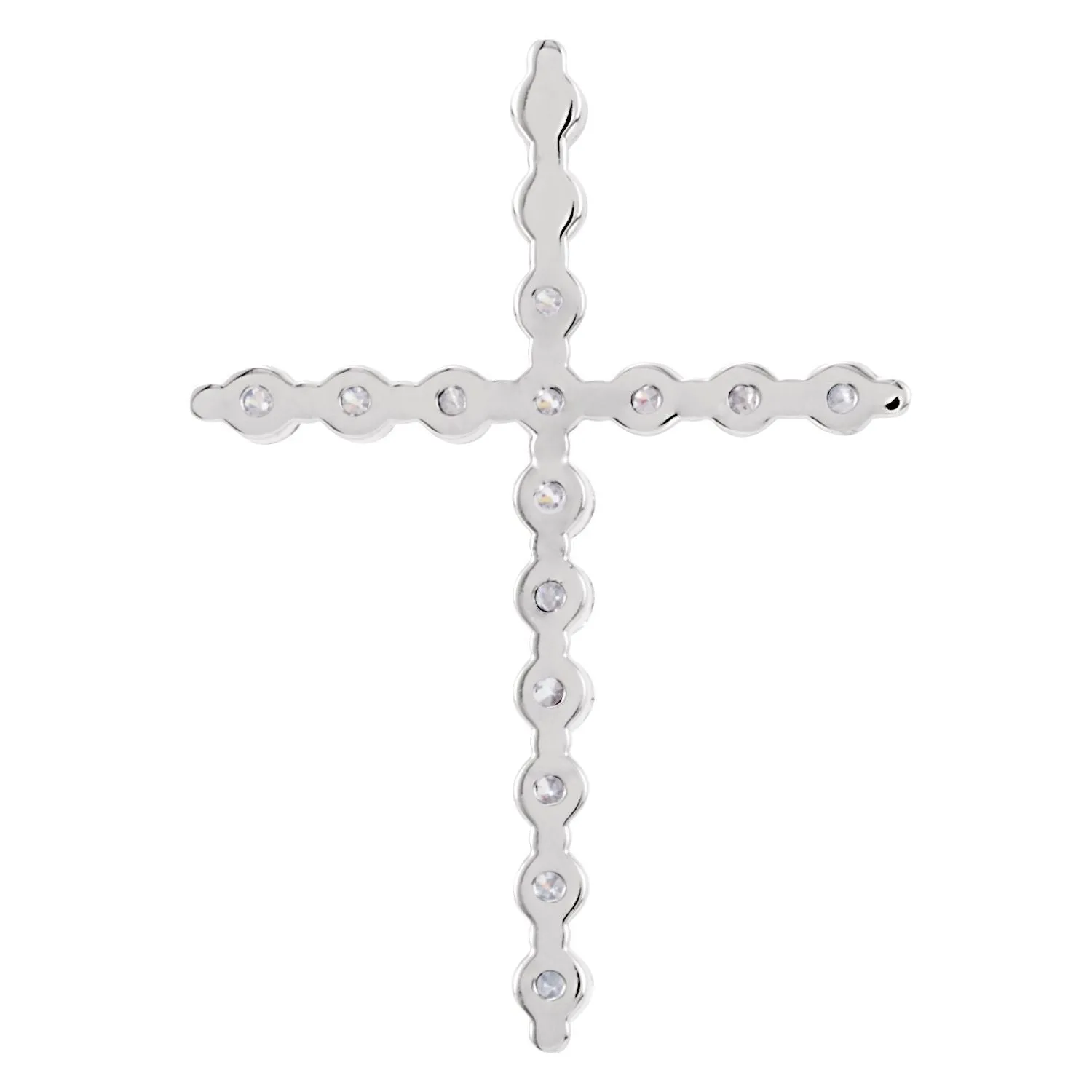 14k Gold 1/3ct Lab-Grown Diamond Cross Pendant