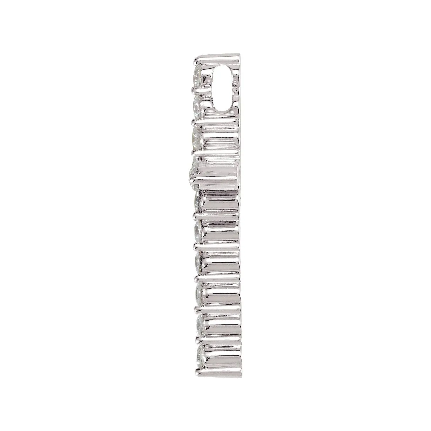 14k Gold 1/3ct Lab-Grown Diamond Cross Pendant