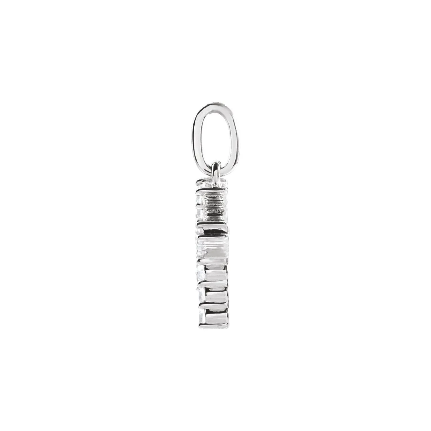 14k Gold 1/5ct Lab-Grown Diamond Initial K Pendant