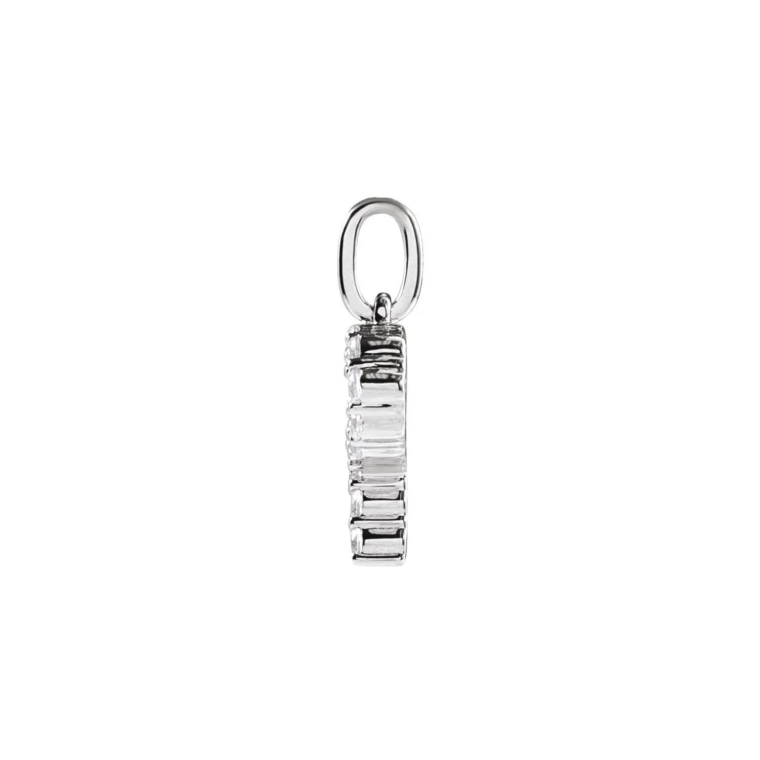 14k Gold 1/5ct Lab-Grown Diamond Initial P Pendant