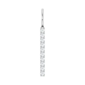 14k Gold 1/6ct Lab-Grown Diamond Bar Charm Pendant