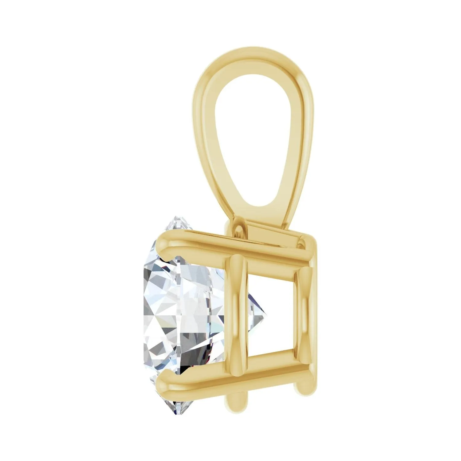 14k Gold 1ct Lab-Grown Diamond Pendant