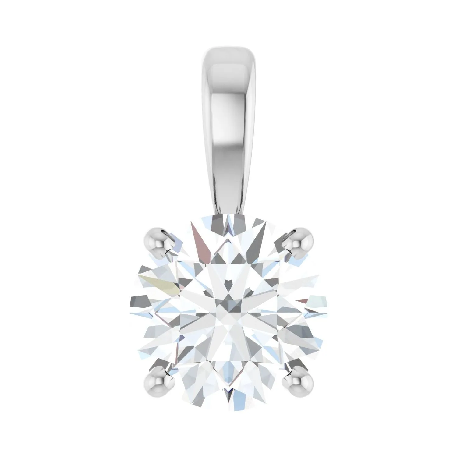 14k Gold 1ct Lab-Grown Diamond Pendant
