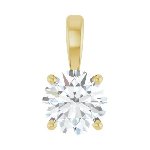 14k Gold 1ct Lab-Grown Diamond Pendant