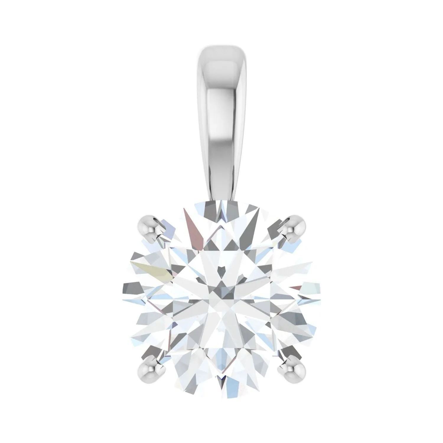 14k Gold 2 CT Lab-Grown Diamond Pendant