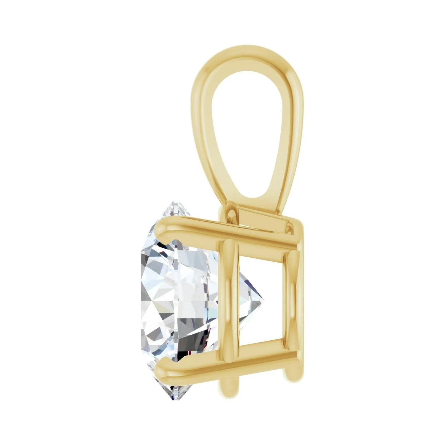 14k Gold 2 CT Lab-Grown Diamond Pendant