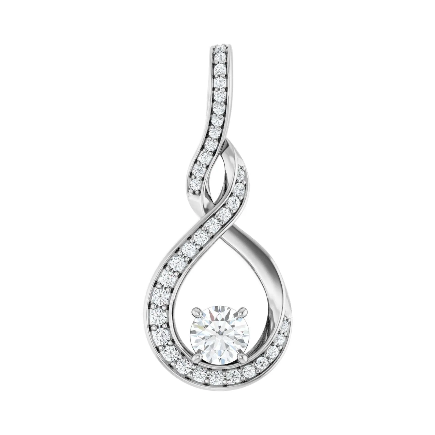 14k Gold 3/8ct Lab-Grown Diamond Pendant