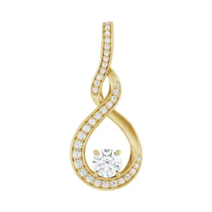 14k Gold 3/8ct Lab-Grown Diamond Pendant