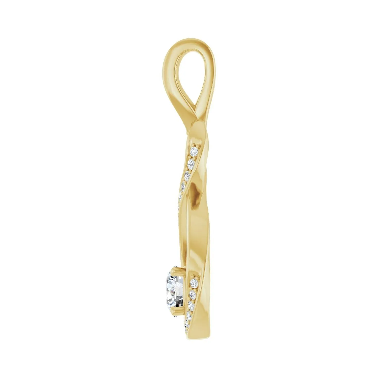 14k Gold 3/8ct Lab-Grown Diamond Pendant