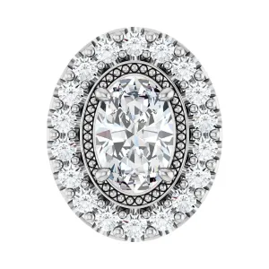 14k Gold 5/8ct Lab-Grown Diamond Pendant