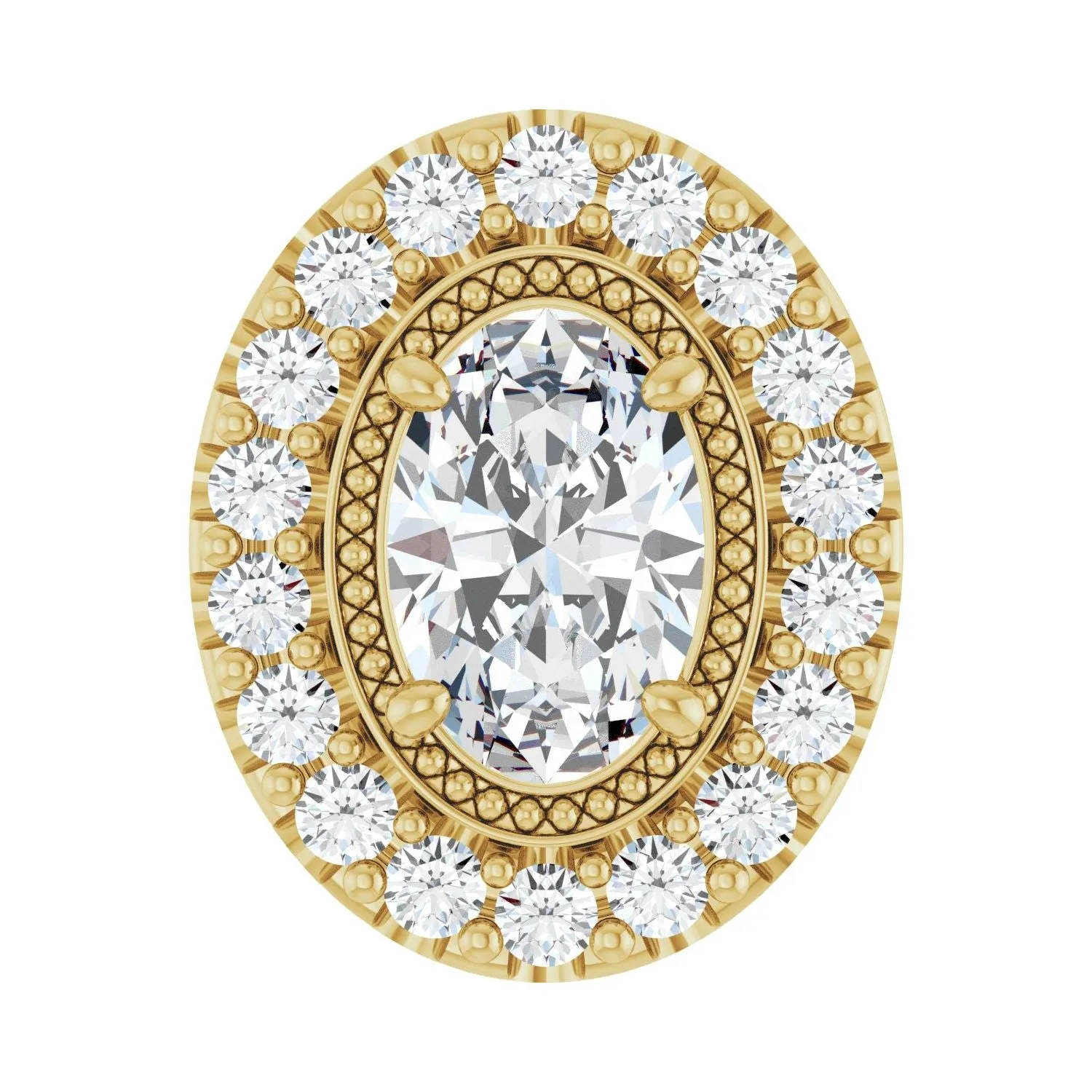 14k Gold 5/8ct Lab-Grown Diamond Pendant