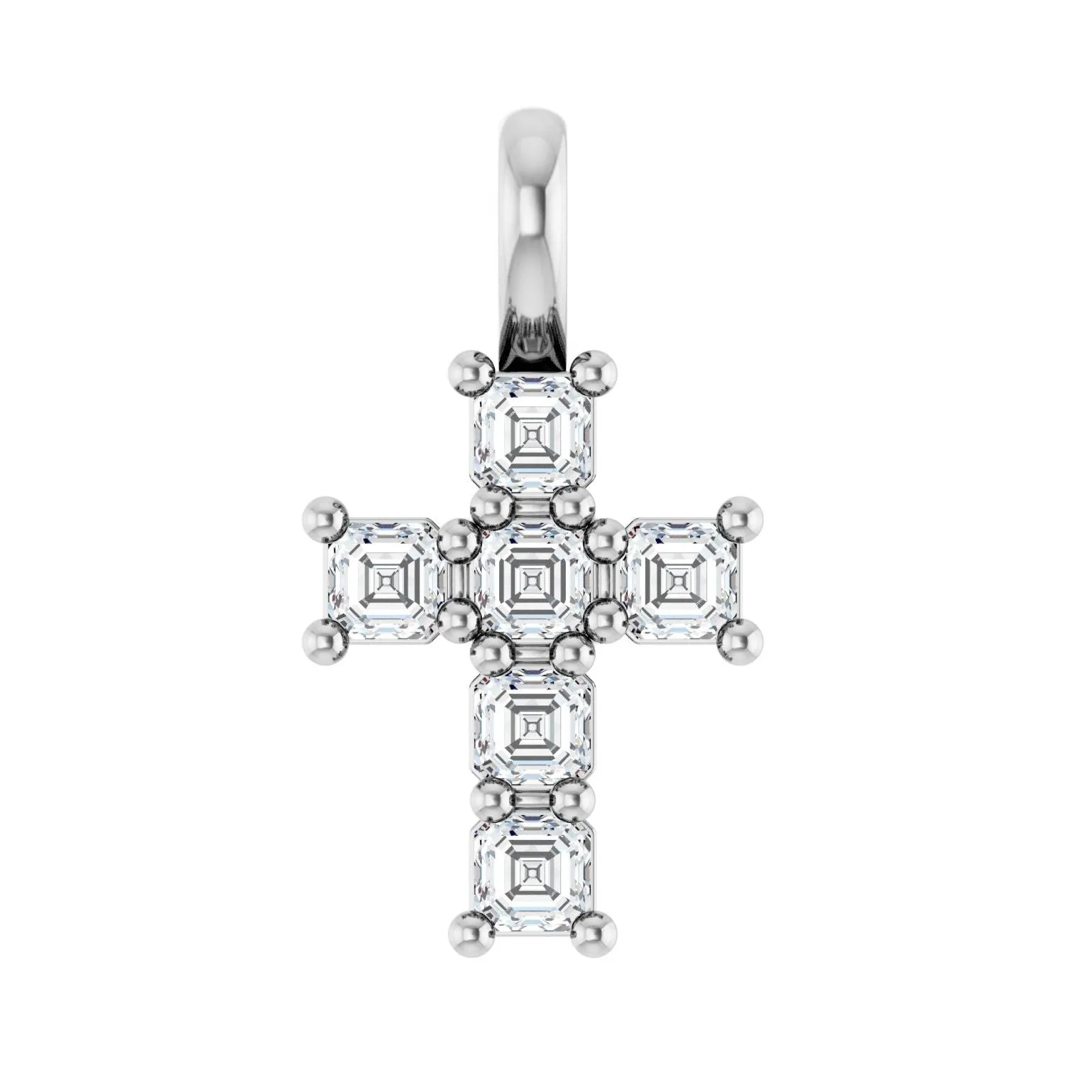 14k Gold Asscher Cut 1/3ct Lab-Grown Diamond Pendant