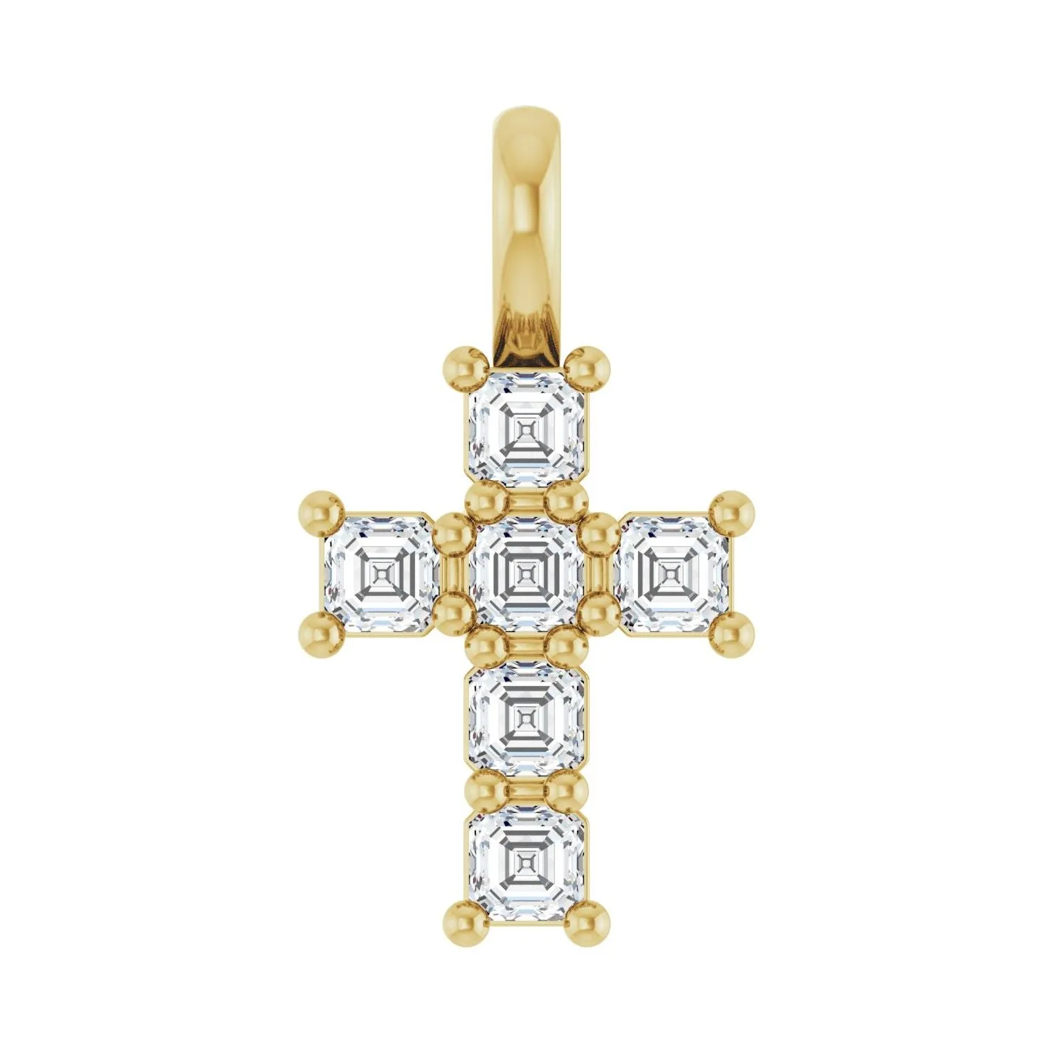 14k Gold Asscher Cut 1/3ct Lab-Grown Diamond Pendant