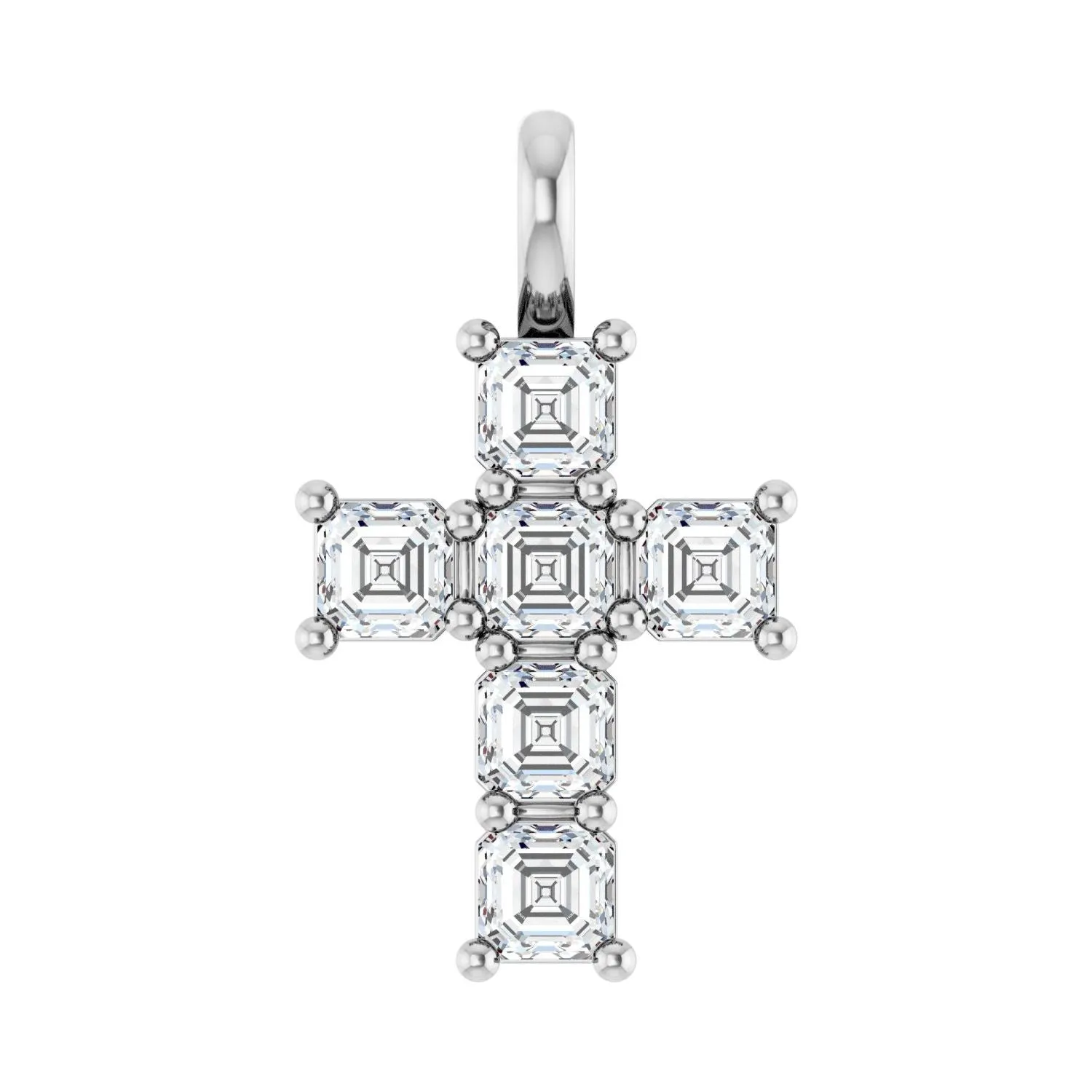 14k Gold Asscher Cut 1ct Lab-Grown Diamond Pendant