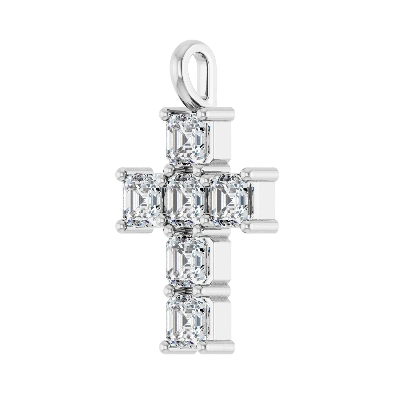 14k Gold Asscher Cut 2ct Lab-Grown Diamond Pendant