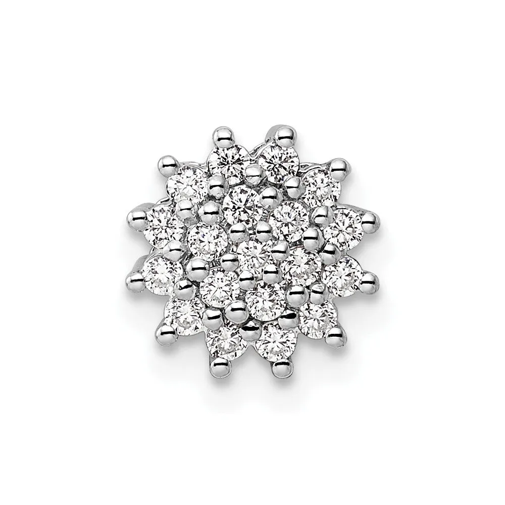 14k Gold Lab Grown Diamond Cluster Chain Slide Pendant (0.28ct, VS, G-H)