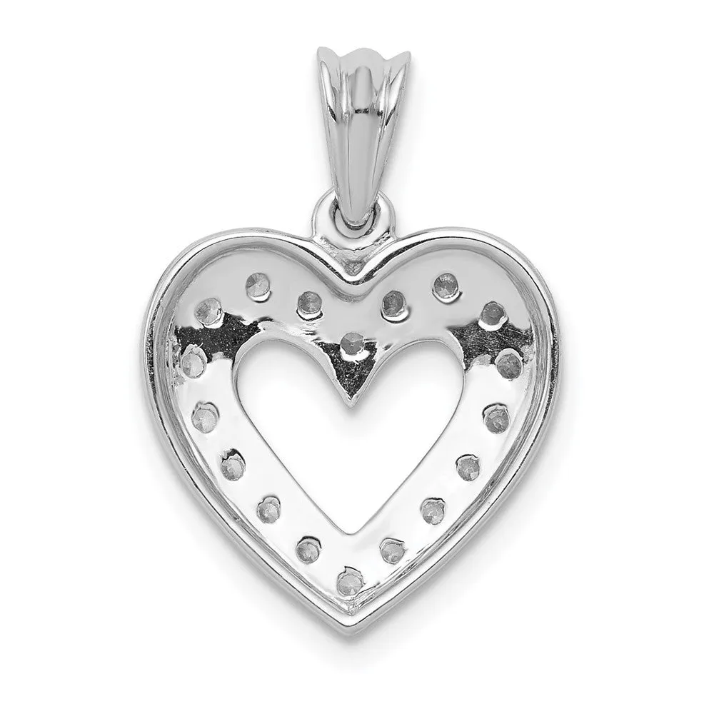 14K Gold Lab Grown Diamond Heart Pendant (0.25ct, VS, G-H)