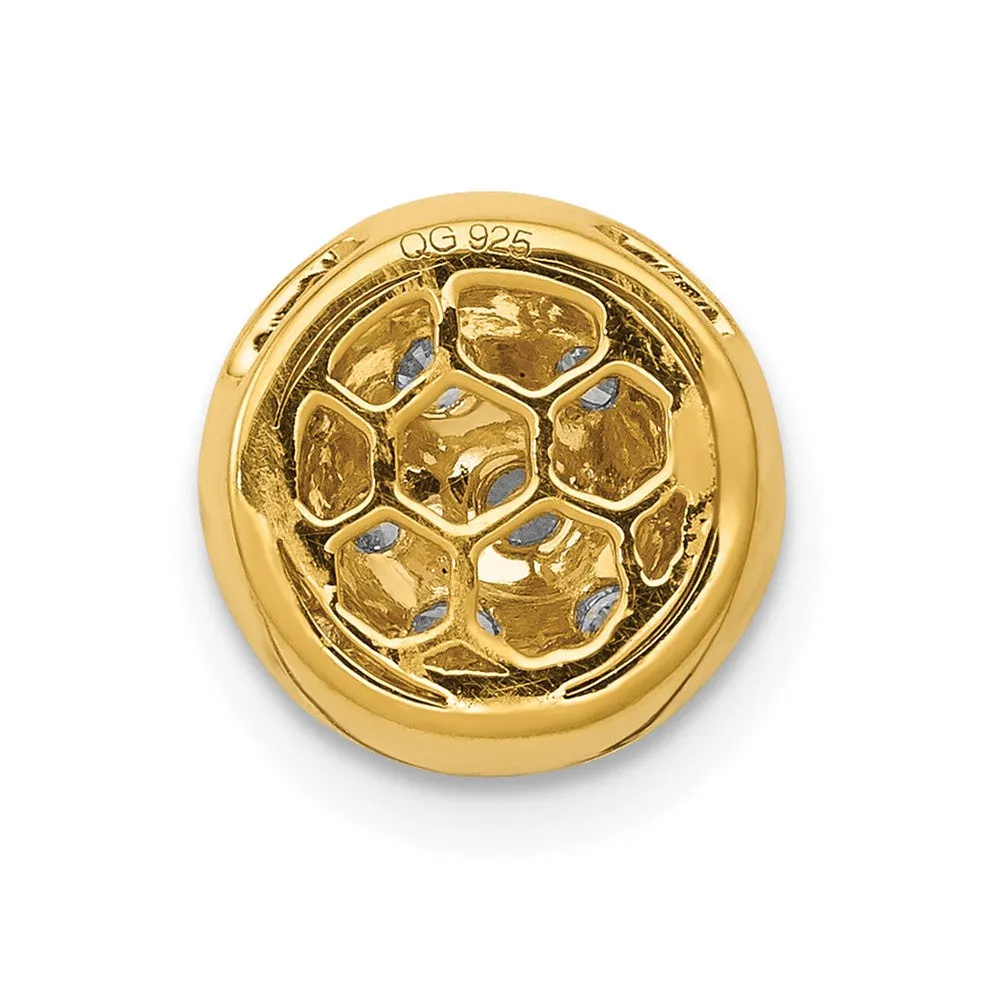 14k Gold Lab Grown Diamond Honeycomb Chain Slide Pendant (0.5ct, VS, G-H)