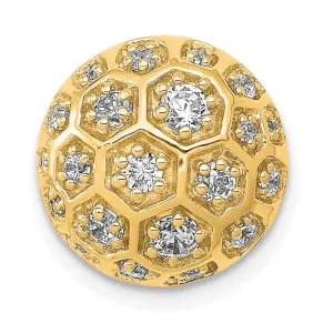 14k Gold Lab Grown Diamond Honeycomb Chain Slide Pendant (0.5ct, VS, G-H)