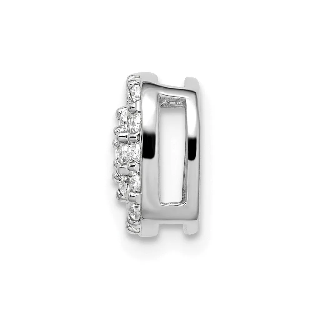 14K Gold Lab Grown Diamond Squared Halo Chain Slide Pendant (0.44ct, VS, G-H)