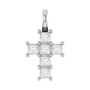14k Gold Princess Cut 1/4ct Lab-Grown Diamond Pendant