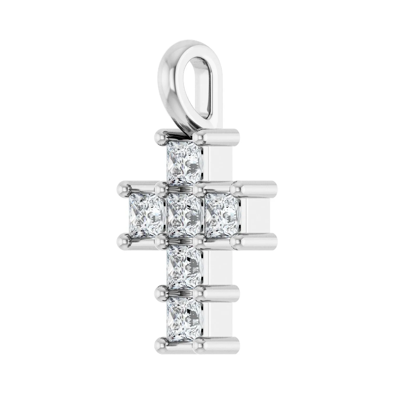 14k Gold Princess Cut 1/4ct Lab-Grown Diamond Pendant