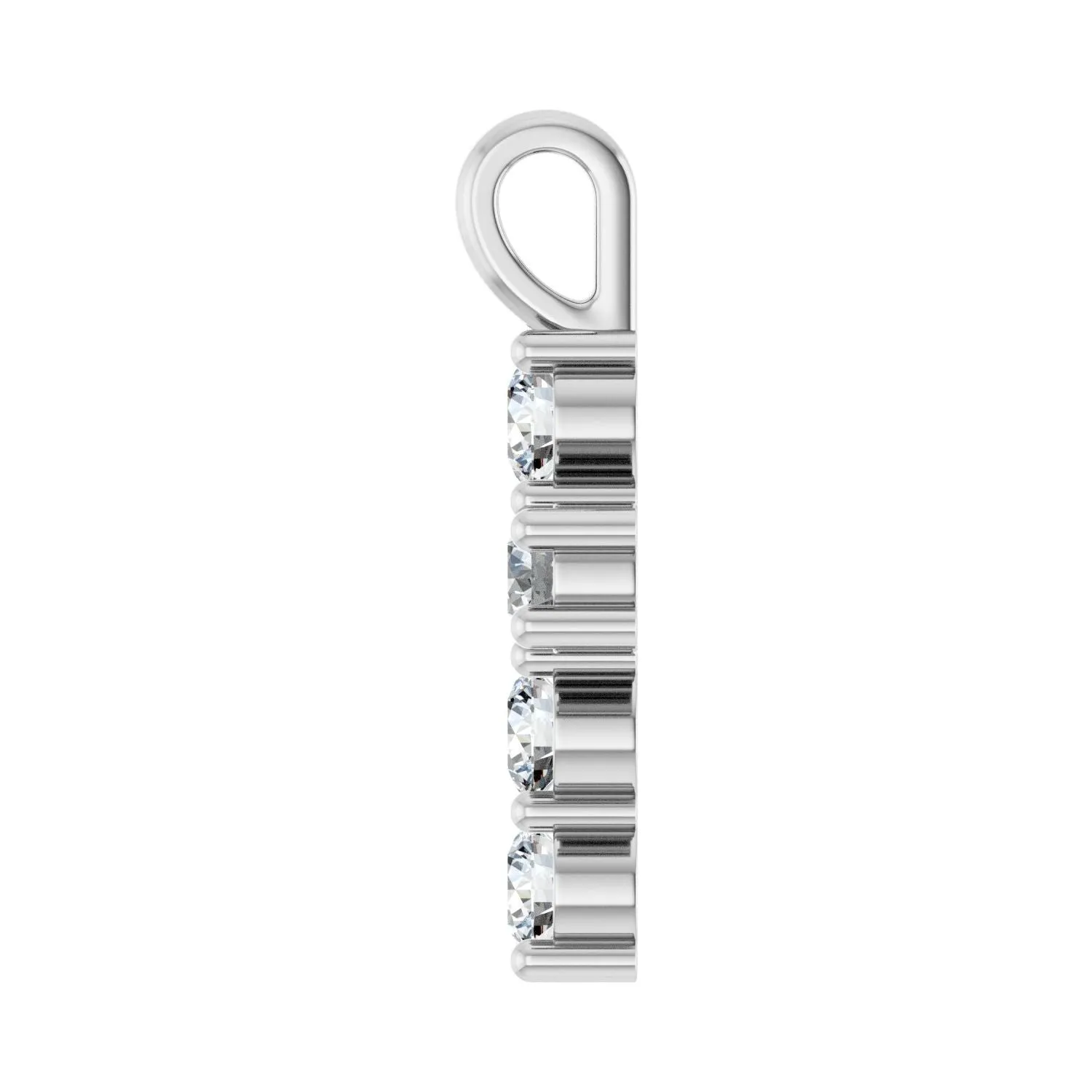 14k Gold Round 1/2ct Lab-Grown Diamond Pendant