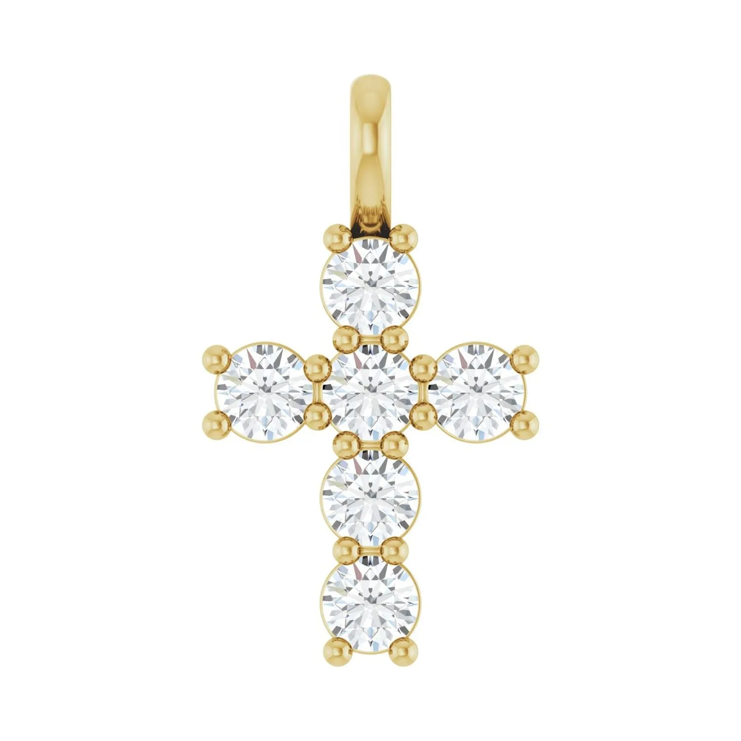 14k Gold Round 1/2ct Lab-Grown Diamond Pendant