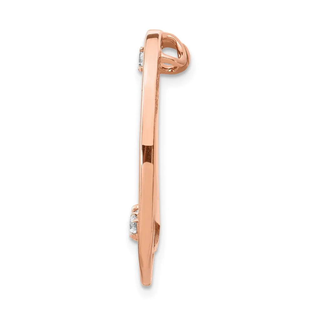 14k Rose Gold Lab Grown Diamond Pendant (0.2ct, VS, G-H)