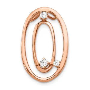 14k Rose Gold Lab Grown Diamond Pendant (0.2ct, VS, G-H)