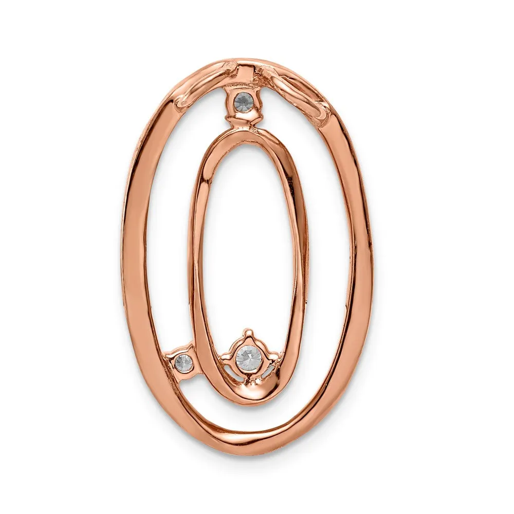 14k Rose Gold Lab Grown Diamond Pendant (0.2ct, VS, G-H)