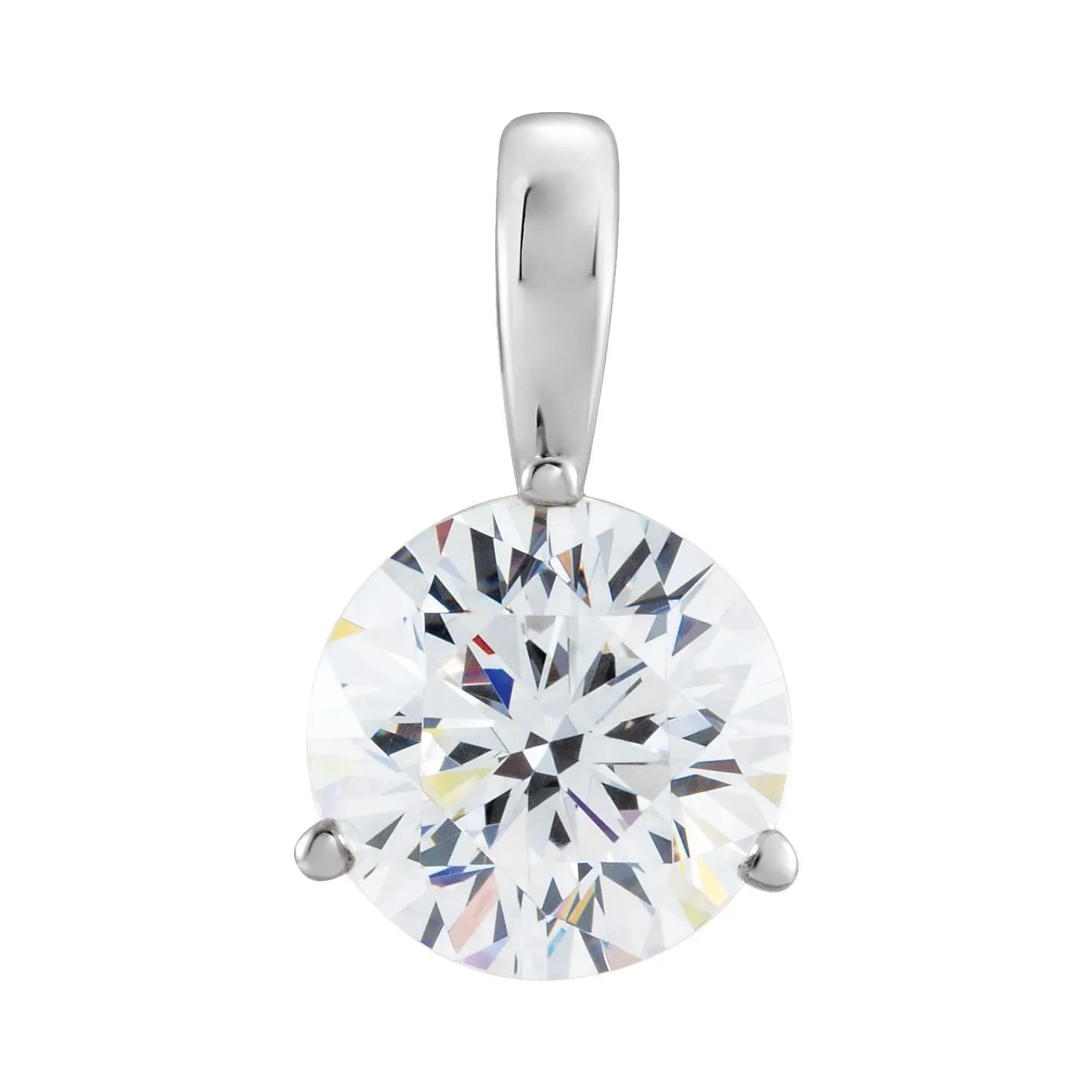14k White Gold 1/3 CT Lab-Grown Diamond Pendant