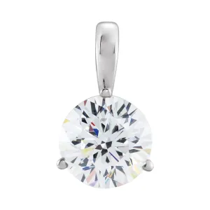 14k White Gold 1/3 CT Lab-Grown Diamond Pendant