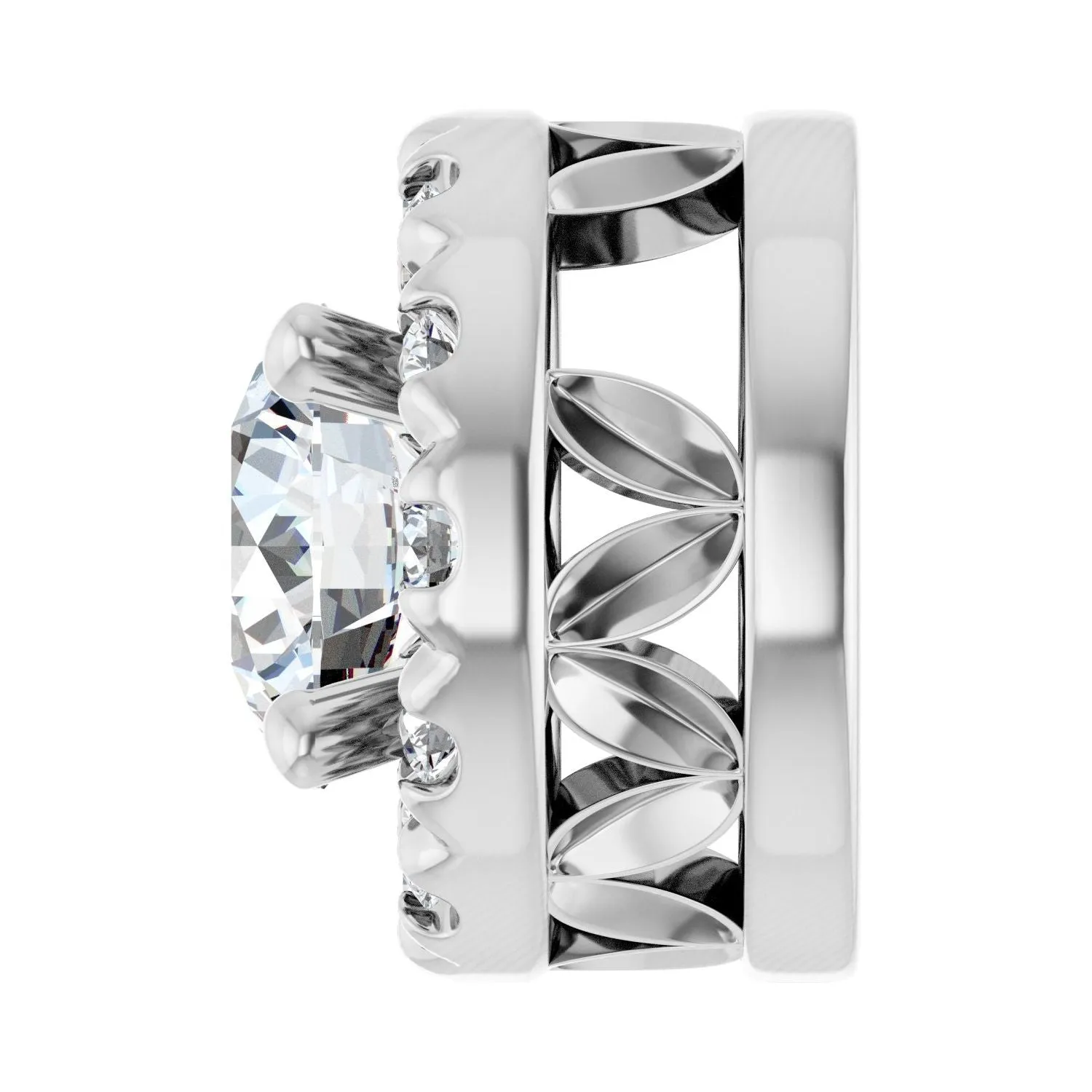 14k White Gold 1/3ct Lab Grown Diamond Pendant