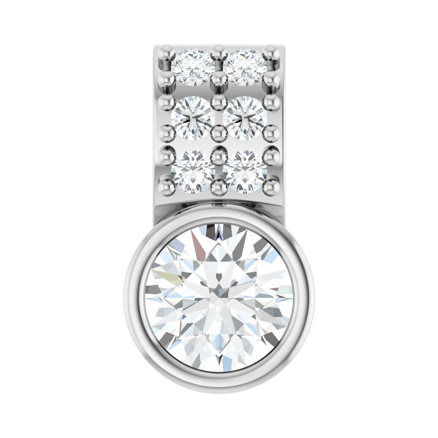 14k White Gold 1/4ct Lab-Grown Diamond Pendant