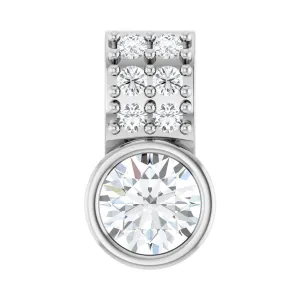 14k White Gold 1/4ct Lab-Grown Diamond Pendant